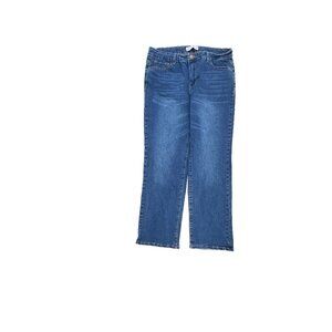 Honey &‎ Bristle Straight Leg Women's size 12P Dark Wash Blue Denim Jeans